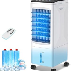 Portable Air Conditioners, 3-IN-1 Windowless Portable Air Conditioners with 3 Speeds, 6L Portable AC w/7H Timer, 60°Oscillation, Remote Control Air Conditioner Portable for Room, Home (White)