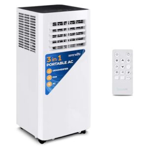 SereneLife SLPAC105W.5 Portable Air Conditioner-Compact Home A/C Cooling Unit with Built-in Dehumidifier & Fan Modes, Includes Window Mount Kit, 10,000 BTU + WiFi, White