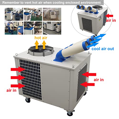 High-Capacity Industrial Spot Cooler - Mobile Commercial AC, 1550m³/h Airflow 2 High-Capacity Industrial Spot Cooler - Mobile Commercial AC, 1550m³/h Airflow - Image 2