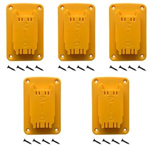 UOSXVC 5Packs Tool Holders for Dewalt 20V 12V Drill Tool Mount Fit for Milwaukee M18 Tools Yellow