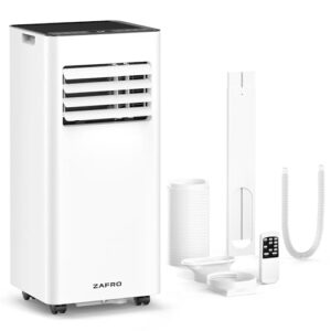 ZAFRO 10,000 BTU Portable Air Conditioners, 4 Modes Portable AC Unit with Fast Cooling/Energy Saving/Remote Control/24Hrs Timer for Bedroom/Dorms/Indoor Rooms, White