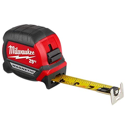 Milwaukee Compact Wide Blade Magnetic Tape Measure - 25 ft Durable Professional Measuring Tool 2 Milwaukee Compact Wide Blade Magnetic Tape Measure - 25 ft Durable Professional Measuring Tool - Image 2