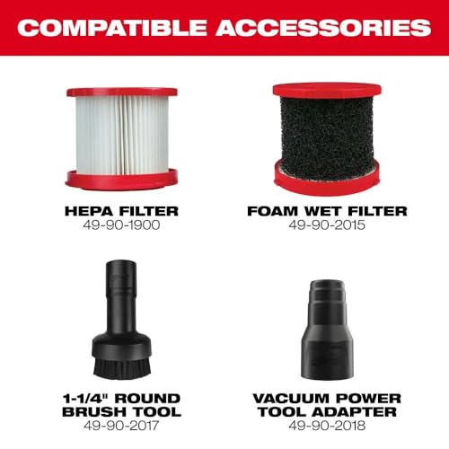 Here's an SEO-friendly product title: Milwaukee M18 Cordless Wet/Dry Shop Vacuum - Powerful Jobsite Cleaner 3 Here's an SEO-friendly product title:
Milwaukee M18 Cordless Wet/Dry Shop Vacuum - Powerful Jobsite Cleaner - Image 3