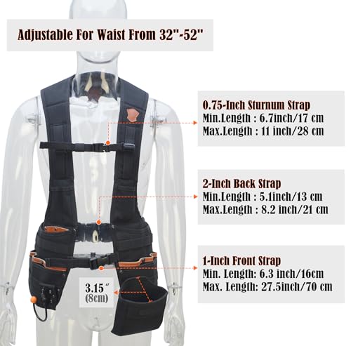 Premium Leather Carpenter Tool Vest - Heavy Duty Work Vest with Multiple Pockets 9 Premium Leather Carpenter Tool Vest - Heavy Duty Work Vest with Multiple Pockets - Image 9