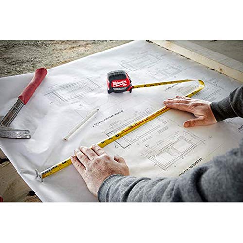 Milwaukee Compact Wide Blade Magnetic Tape Measure - 25 ft Durable Professional Measuring Tool 5 Milwaukee Compact Wide Blade Magnetic Tape Measure - 25 ft Durable Professional Measuring Tool - Image 5
