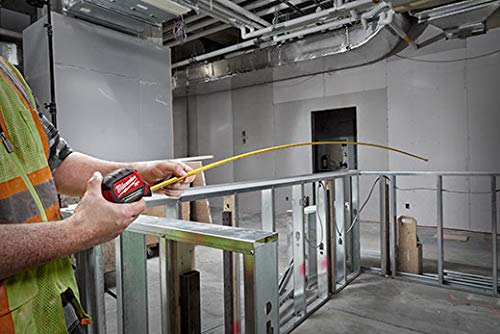 Milwaukee Compact Wide Blade Magnetic Tape Measure - 25 ft Durable Professional Measuring Tool 3 Milwaukee Compact Wide Blade Magnetic Tape Measure - 25 ft Durable Professional Measuring Tool - Image 3
