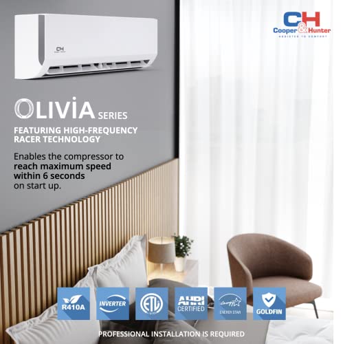 Cooper & Hunter 18K BTU 2-Zone Mini Split AC/Heat Inverter System, 22.5 SEER, Pre-Charged 2 Cooper & Hunter 18K BTU 2-Zone Mini Split AC/Heat Inverter System, 22.5 SEER, Pre-Charged - Image 2