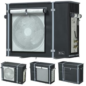 Akkkan Mini Split Cover, Air Conditioner Cover,32.3 "LX13.7" WX24 "H Inches, Running Air Conditioning Cover, Outdoor Window Air Conditioner Mini Split Air cover, Common For Four Seasons（BLACK）
