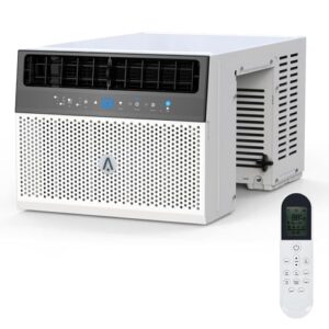 8,000 BTU U Shaped Smart Inverter Window Air Conditioner, Cools up to 370 Sq. Ft., 6 Modes 24H Timer Energy-saving Window AC Units, Quiet Operation, Remote Control