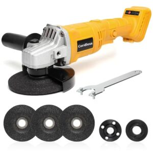 Angle Grinder for DeWalt 20V MAX Battery, 7000 RPM Brushless Motor Cordless Angle Grinder, 3 PCS 4-1/2" Blades for Cutting, Griding, Polishing, etc. (Battery NOT Included)