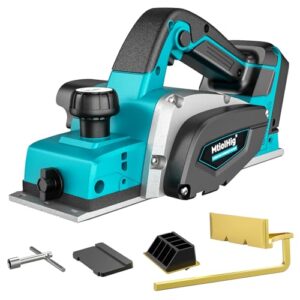 Cordless Electric Hand Planer: 3-1/4-Inch Handheld Planer for Makita 18V Battery (No Battery) - 15000 RPM Power Wood Planer for Woodworking, Carpentry, and Home DIY - Includes Blades and Edge Guide