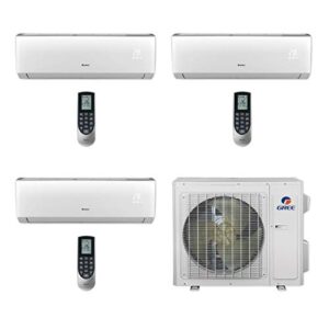 Gree 24,000 BTU Multi21+ Tri-Zone Wall Mount Mini Split Air Conditioner Heat Pump 208/230V SEER 21 (9-9-12)