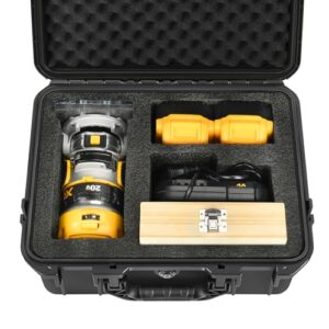 Hard Case for Dewalt Router - Tool Bag for Dewalt 20V Max XR Cordless Woodworking Router Tool, Waterproof & Shockproof Box for Dewalt 20v Router Brushless DCW600B | Battery & Charger (Case Only)
