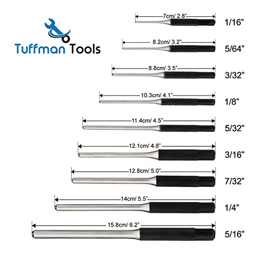 TuffMan 9pc Roll Pin Punch Set | Gunsmith & Watch Repair Tool Kit 2 TuffMan 9pc Roll Pin Punch Set | Gunsmith & Watch Repair Tool Kit - Image 2