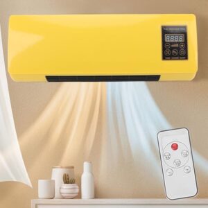 ZJchao Portable Air Heater and Heater, Wall Space Heater Energy Saving Hanging with Timer Control Space Heater Cooler for Bedroom Living Room Bathroom (US