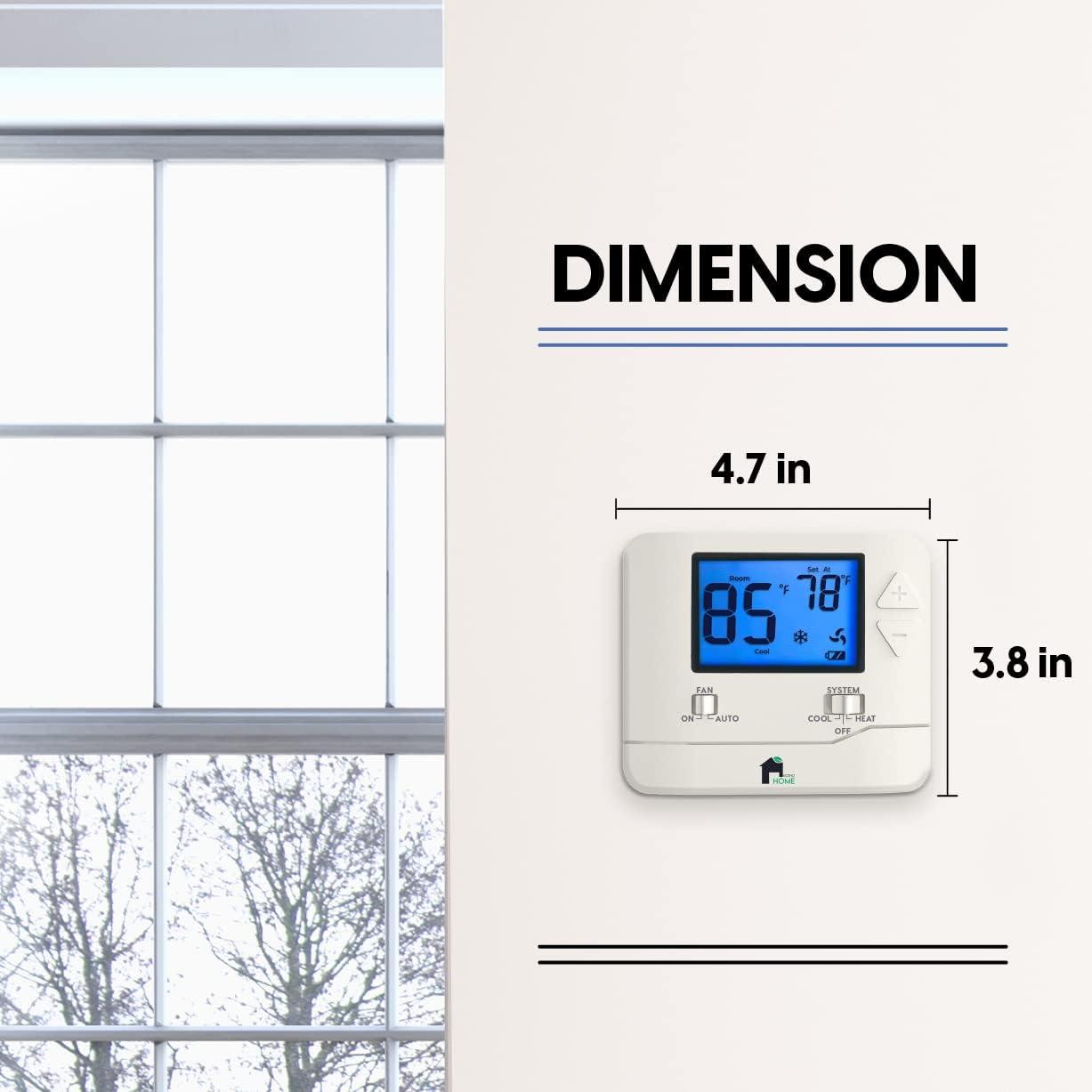 EconoHome Digital Thermostat: Simple Control for Year-Round​ Comfort