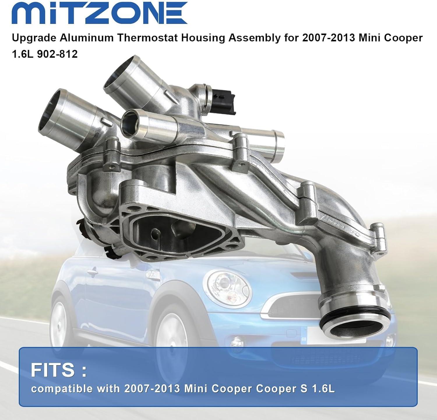 MITZONE Aluminum Thermostat Housing: Mini Cooper's Perfect Cooling ​Upgrade