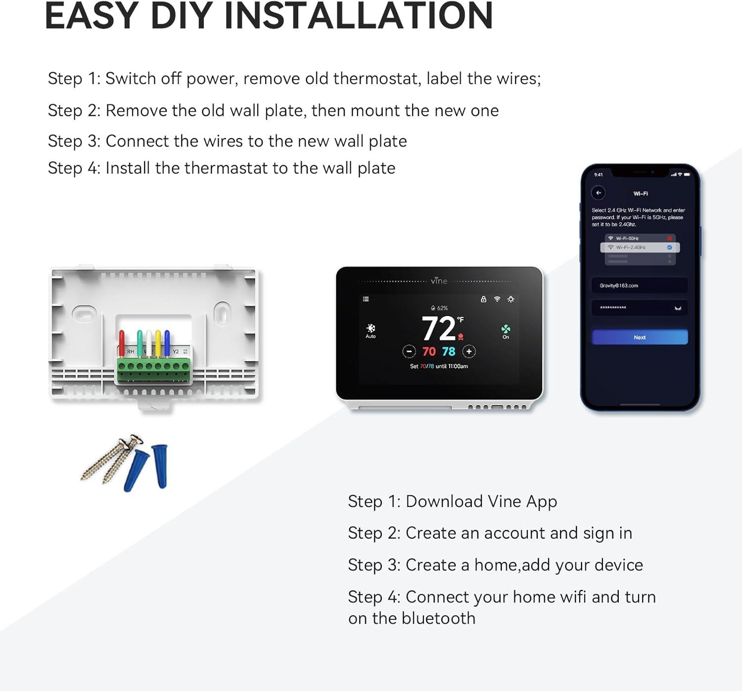 Vine ⁣TJ-919T⁤ Smart Thermostat Review: Effortless Climate Control⁤ at Your fingertips