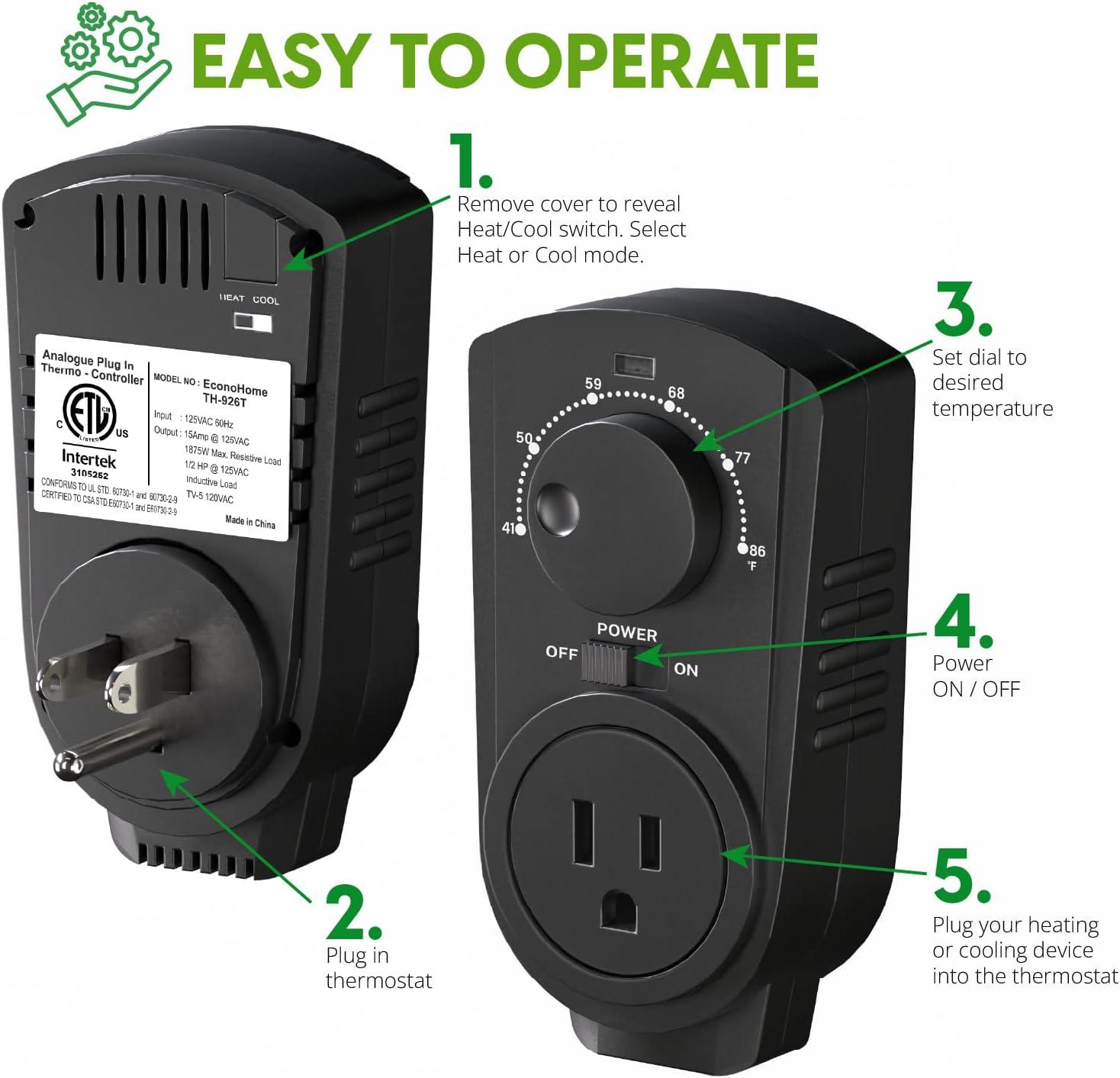 EconoHome​ Adjustable ‌Thermostat: Smart Energy Savings for Every Home