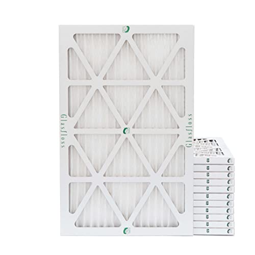 Glasfloss ZL 16x25x1 MERV 13 (FPR 10) Air Filters for AC and Furnace. Case of 12. Actual Size: 15-1/2 x 24-1/2 x 7/8