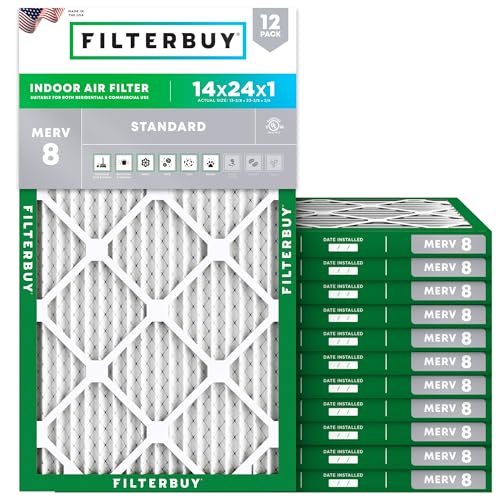 Filterbuy 14x24x1 MERV 8 Filters: Clean Air Made Affordable!