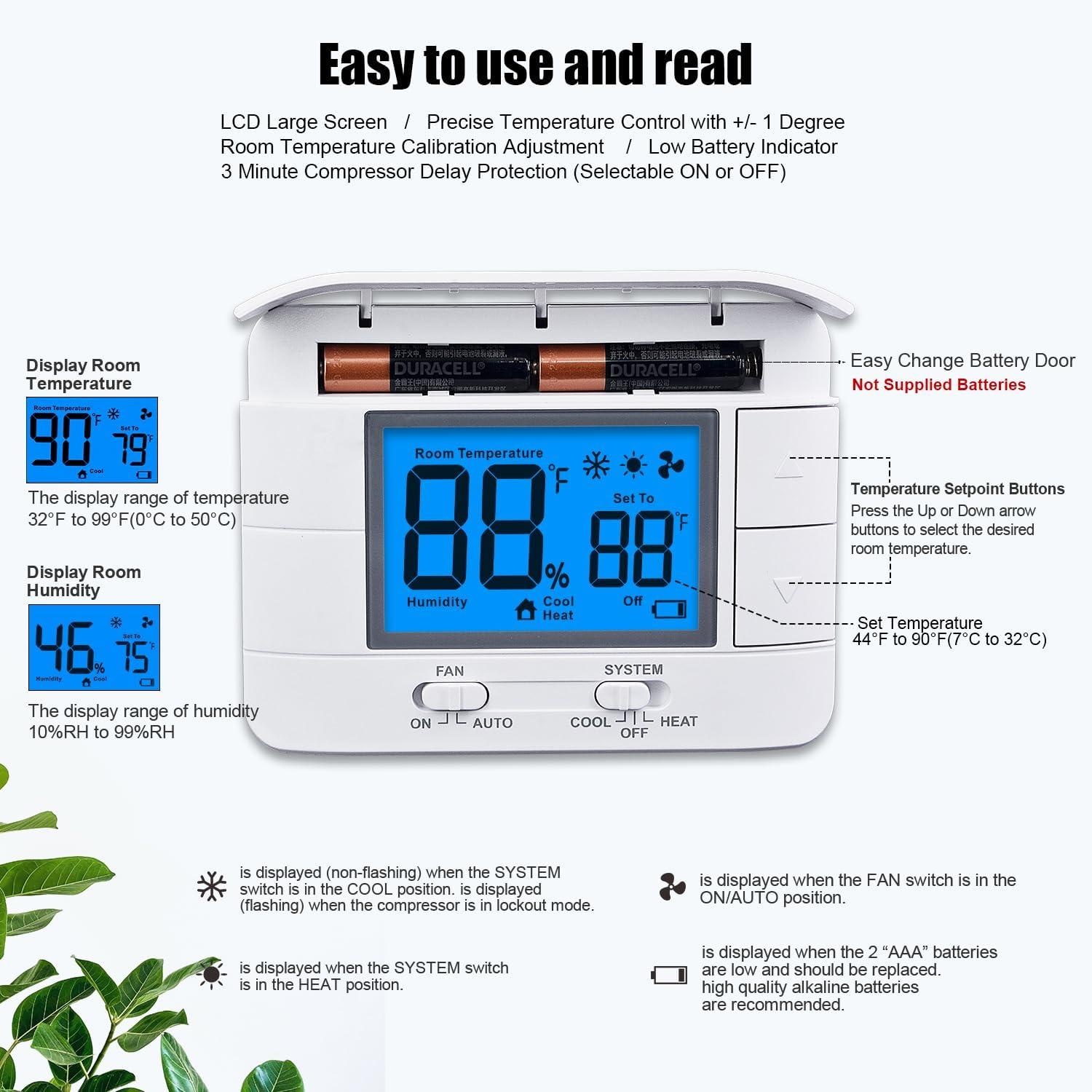 Simplicity Meets Precision: The Crystal-Clear Thermostat You Can Actually Read