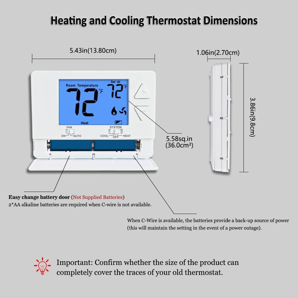 Simple Comfort: Our Review of the Digital Non-Programmable Thermostat with Easy DIY Installation