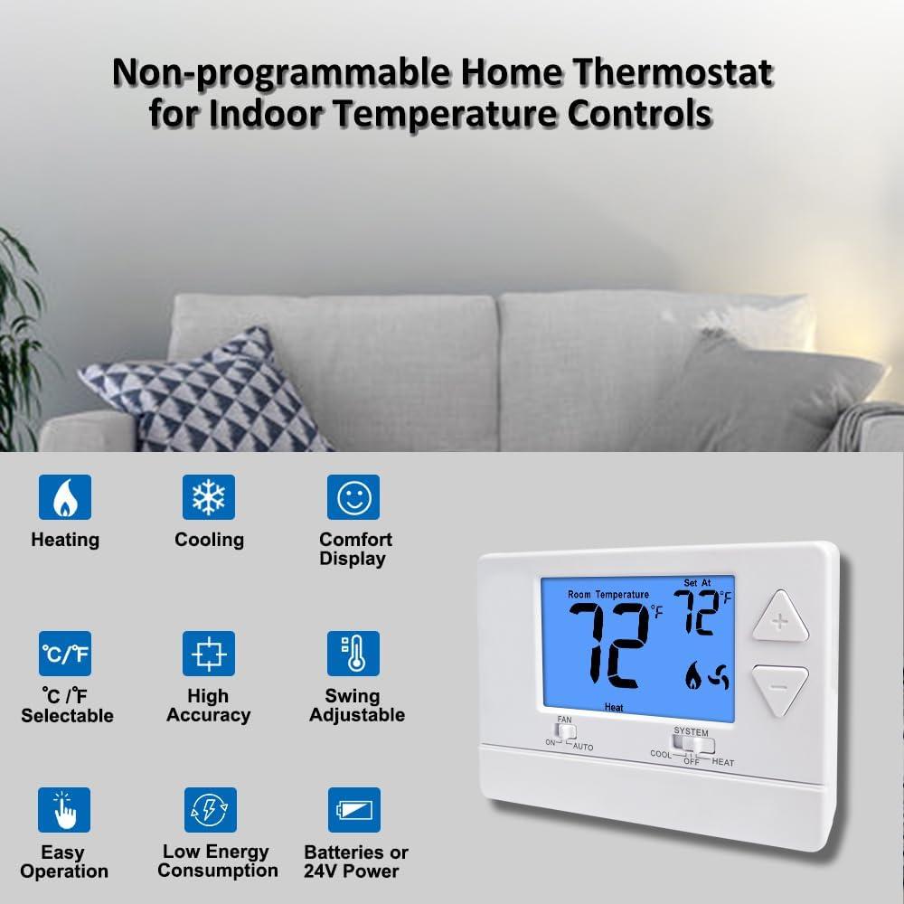 Simple Comfort: Our Review of the Digital Non-Programmable Thermostat with easy DIY Installation