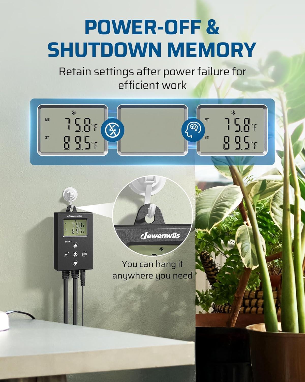 DEWENWILS Digital Thermostat Controller: Precision Temperature Management for Any Application