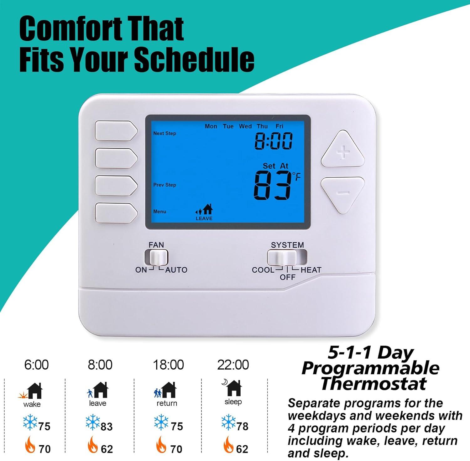 Simple Comfort: The 5-1-1 Day Programmable Thermostat That Actually Works