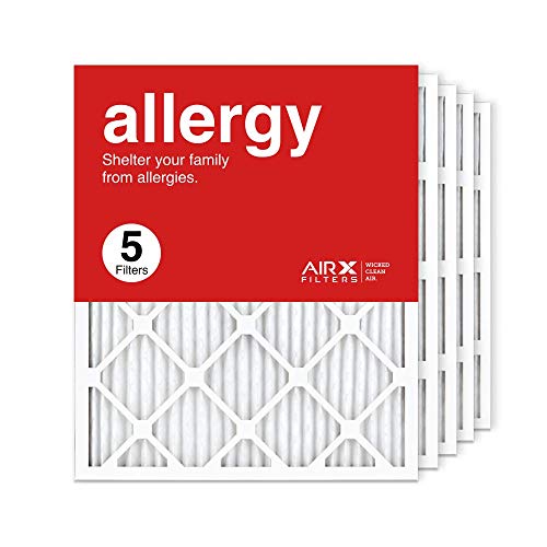 AirX PREMIUM Allergy 20x25x1 MERV 11 Air Filters 5-Pack Fits Many AC Air Conditioner Furnace Systems Made in USA