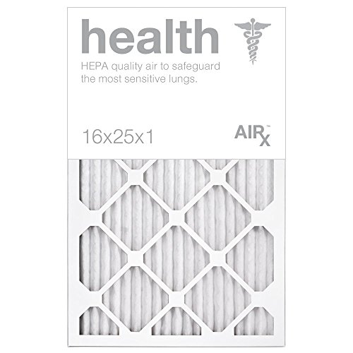 AIRX WICKED CLEAN AIR. Premium MERV 13 HEALTH Series - Made in the USA - Box of 6 - Pleated Air Filter 16x25x1