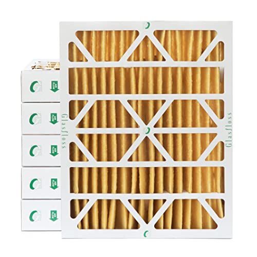 Glasfloss ZL 20x25x4 MERV 11 (FPR 7) 4" Inch Air Filters for AC and Furnace. Case of 6. Actual Size: 19-1/2 x 24-1/2 x 3-3/4