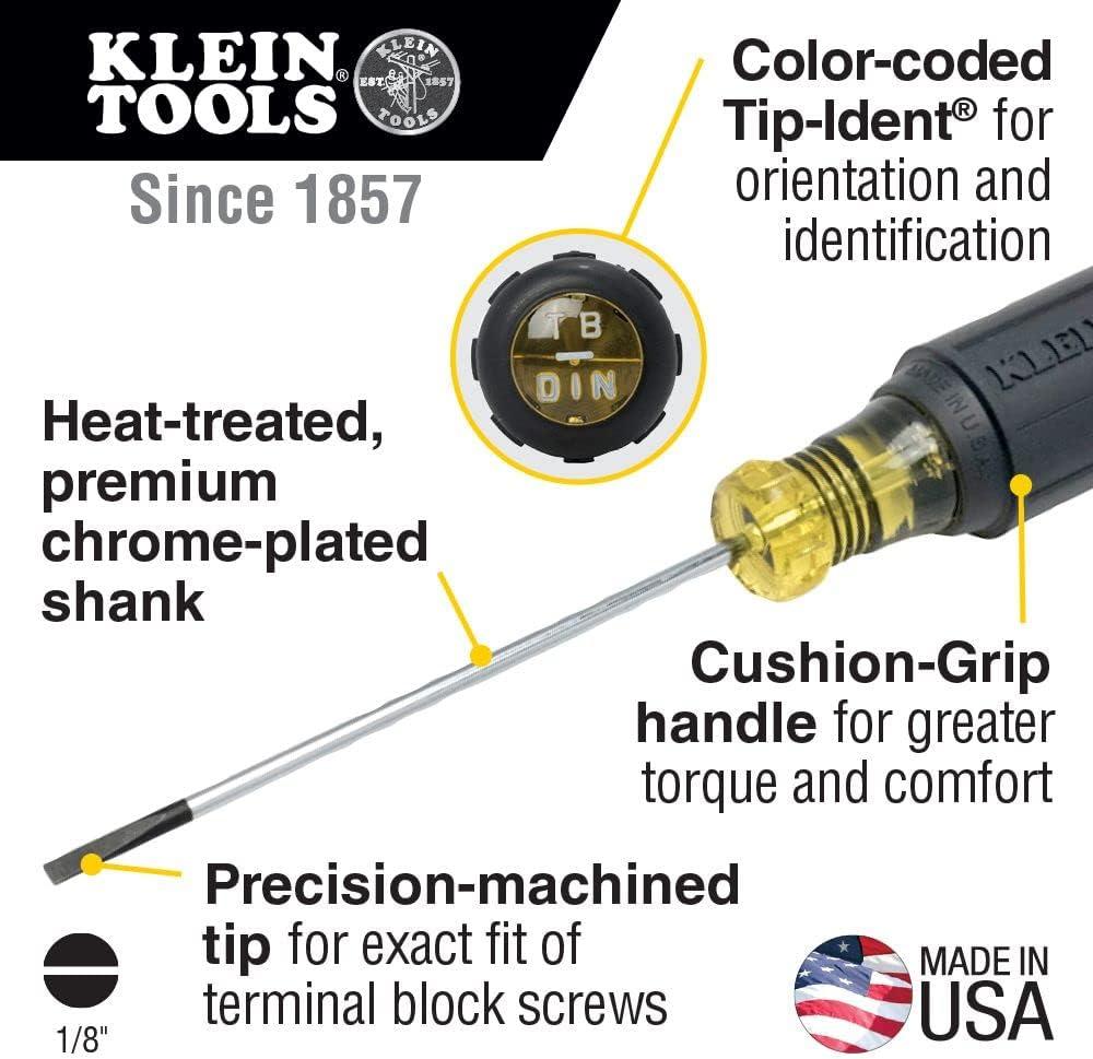 Klein ‍Tools 612-4: My Go-To ​Terminal Screwdriver